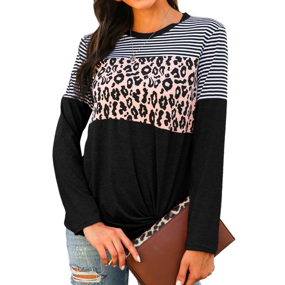 womens long sleeve leopard top