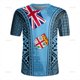 thumbnail image 3 of Camiseta con cuello en V y estampado 3D de la bandera de la República de Fiji Camiseta con cuello en V y emblema gráfico de rugby de Fiji para hombres Camisetas de moda, 3 of 5