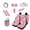 Pink Strawberry Flowers, variant on Yuyamidu Blue Sea Turtle Car Interior Accessories Full Set Car Seat Covers Steering Wheel Cover Seat Belt Cover Trash Bag Rearview Mirror Cover Coasters Lipstick Covers Fit for Sedans SUVs