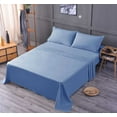 thumbnail image 1 of the Season Essentials Wrinkle Free Sheet Sets with Deep Pockets & Stain Resistant, 4 pc, 1800 Thread Count Bamboo Based, Blue, Queen, 1 of 11