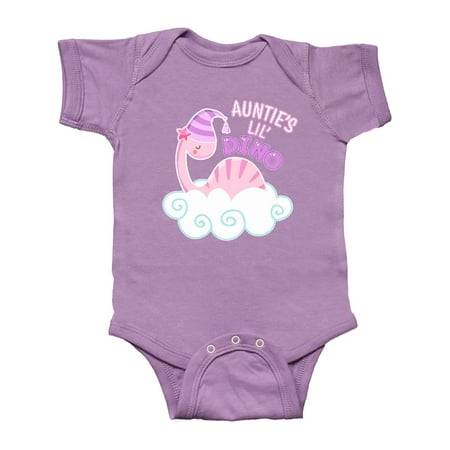 

Inktastic Auntie s Lil Dino with Cute Pink Baby Dinosaur Gift Baby Boy or Baby Girl Bodysuit