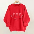 thumbnail image 7 of Fanxing Women's Crewneck Sweatshirts Casual Long Sleeve Thanksgiving Letter Print Pullover Tops Red S, 7 of 7