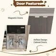 thumbnail image 5 of 2-Tier Cat Litter Box Furniture - Enclosed Hidden Litter Box Cabinet with Doors, Storage Shelf & Step Ladder - Discrepet Cat Toilet Furniture for Home Decor, Large Size for Multiple Cats, 5 of 8