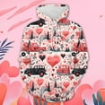 thumbnail image 2 of XIAONU Men's Valentine's Day Graphic Pullover Hoodie Casual Trendy 3D Digital Print Sweatshirt, 2 of 2