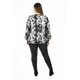 thumbnail image 3 of Blusa diseño tipo capa Roman Fashion /Tallas Extras, 1656 (Negro vaca) negro 36, 3 of 4
