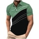 thumbnail image 1 of Camisetas de Manga Larga para Hombres Pullover Casual Impreso Botón Turndown Collar Blusa, Ligero Cuarto de Manga Superior, 1 of 7