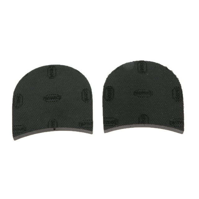 Pair Rubber Glue on Heels Shoe Repair Pad Replacement - Black 3, as described
