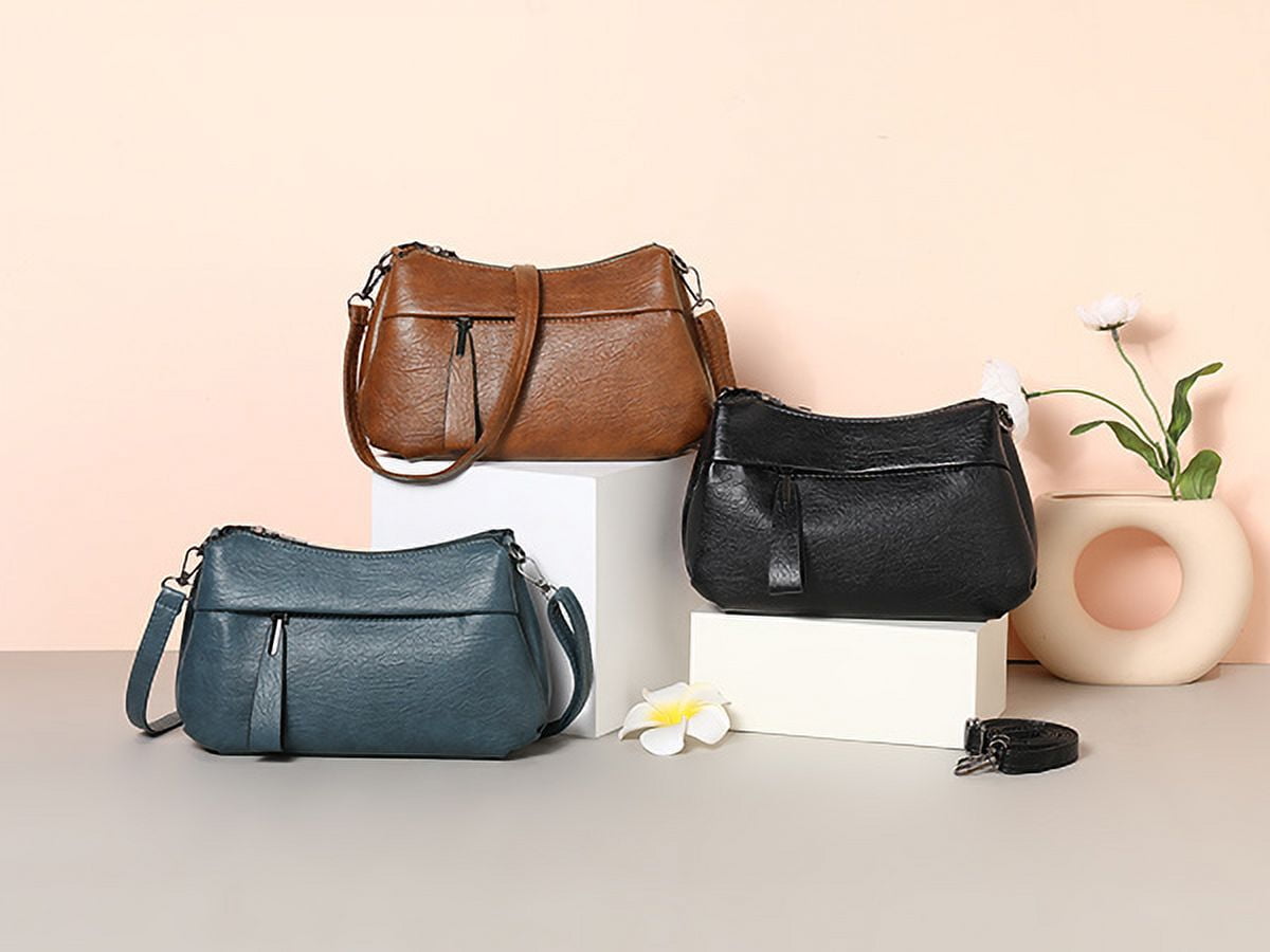 GOIACII Shoulder Bag for Women Leather Purse Crossbody Bag with Adjustable Strap