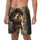 thumbnail image 1 of Balery Jungle Hat Bear Bañador para hombre, shorts de playa de secado rápido con entrepierna y forro de compresión-X-Large, 1 of 6