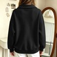 thumbnail image 7 of Hurxie Womens Oversized V Neck Fleece Sweatshirt Casual Long Sleeve Sweatshirts Collared Pullover Sweatshirts, 7 of 7