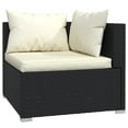 thumbnail image 4 of vidaXL 10 Piece Patio Lounge Set with Cushions Black Poly Rattan, 4 of 11