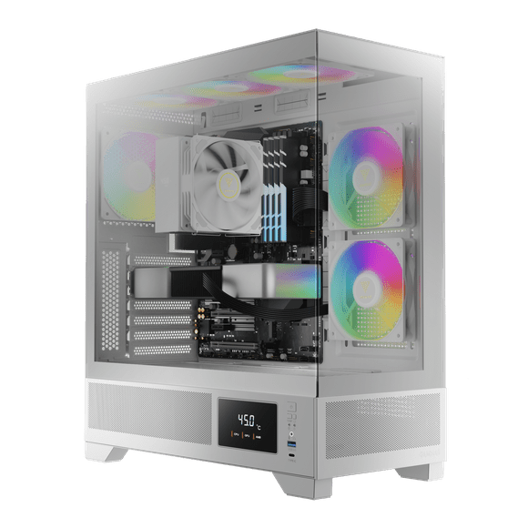 GABINETE GAMDIAS ATLAS M1 WH BLANCO ATX ARGB S/FUENTE CRISTAL GD-ATLAS M1 WH