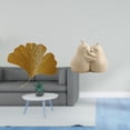 thumbnail image 2 of Esculturas de pared de hojas,Esculturas de pared de hierro forjado con hojas de ginkgo,Escultura de pared con hojas de ginkgo para colgar,sujetalibros decorativos,Sujetalibros decorativos para, 2 of 8