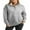 A Gray, variant on DOKOTOO Women's Sweatshirts Casual Half Button Pullover Sweatshirts Lightweight Long Sleeve Sweatshirt for Women Loose Fall Tops Outfits
