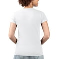 thumbnail image 2 of Women's G-III 4Her by Carl Banks White Colorado Rockies Flowers Graphic Fitted V-Neck T-Shirt, 2 of 2