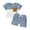 Blue, variant on Akiihool Baby Summer Outfits Toddler Baby Boys Clothes Set Short Sleeve T-Shirt and Shorts Summer 2 PCS Outfit for 6M-3Y(Green,12-18 Months)