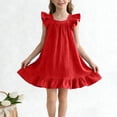 thumbnail image 5 of JDQJBZ Baby Girl Sleeveless Dress Ruffle Hem Large Bow Back Summer Party Outfit, 5 of 5