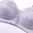 thumbnail image 4 of Sawvnm Women Bras Women's Fashionable Underwire-free Gathering Front Button-up Breathable Bra Large Cup Daily Bra, 4 of 6
