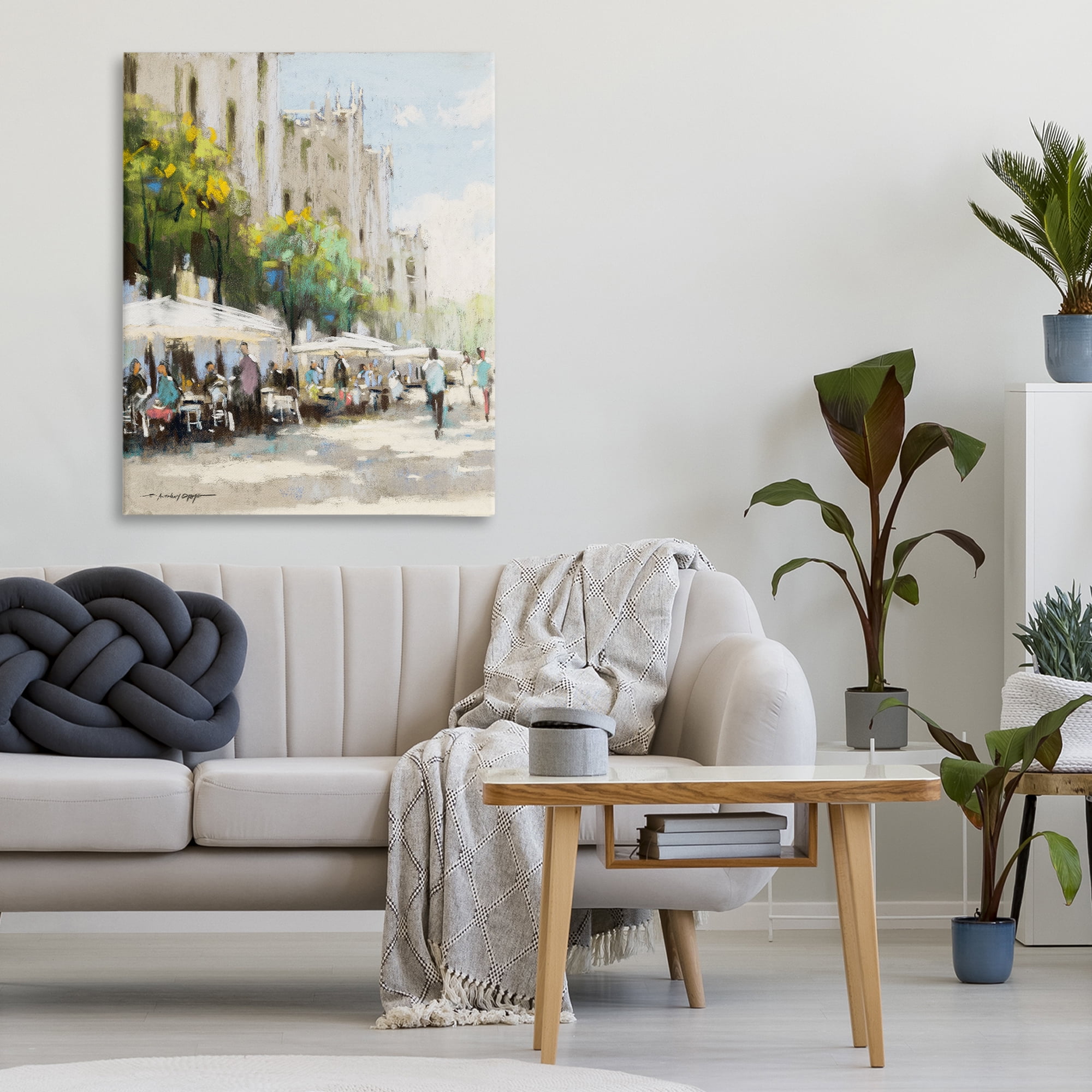 Stupell Industries Street Cafe on Boulevard Canvas Wall Art, design by Anthony Orme