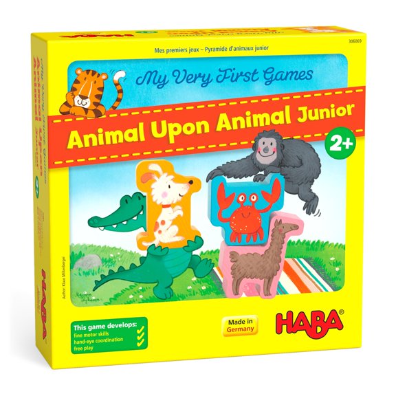HABA My Very First Games - Animal Upon Animal Junior: Toddler Stacking Game for Preschool Learning Activities & Fun Family Games for Ages 2