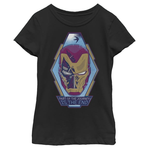 Girl's Marvel Avengers: Endgame Iron Man End Journey  Graphic Tee Black Medium