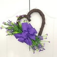 thumbnail image 5 of Nmdmisc Heart Shaped Valentine's Day Wreath Purple Forsythia Flower Wreath Mother's Day Wreath Wall Door Hanging Decor Valentine's Day Wedding Decoration…, 5 of 6