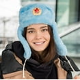 thumbnail image 2 of HAHDAXIA Ushanka Russian Fur Hat - Soviet Army Trapper Hat, 2 of 6