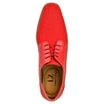 thumbnail image 4 of LIBERTYZENO Mens Casual Shoes Textile And Lizard Print Leather Lace-Up Oxford Casual Shoes For Mens Gutta Red 13, 4 of 8
