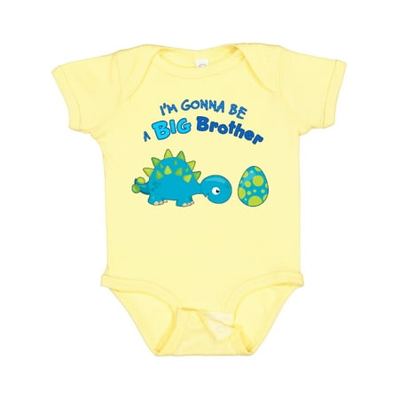 

Inktastic Happy Dinosaur Future Big Brother Gift Baby Boy Bodysuit
