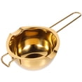 thumbnail image 1 of Pot de Fusion Rond 1 Pce 9.6x5.5x2.4in Outil de Cuisson en Acier Inoxydable Doré, 1 of 1