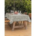 thumbnail image 3 of Outdoor Tablecloth with Umbrella Hole for Patio/Picnic/Party/Camping, Gray Green Flowers Waterproof Table Cloth Rectangle Table Cover Washable, Spring Summer Farmhouse Botanical (60"x 84"), 3 of 8