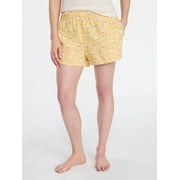 Women's Woven Pajama Boxer Shorts, 3'' Inseam, Sizes XS-3X