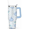 thumbnail image 2 of Cartoon Princess Tumbler with Handle & Straw | Princesses Dress and Shoe | Travel,Coffee Mug -Birthday,Christmas Gift to Girl/Women, 2 of 6