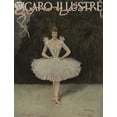 thumbnail image 2 of Vintage Apple Collection 19x24 White Modern Wood Framed Museum Art Print Titled - Figaro Illustre Ballerina, 2 of 4