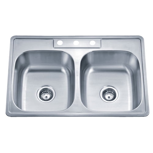WELLS SINKWARE Speciality Series 33.13'' x 22'' ADA Topmount Double Kitchen Sink