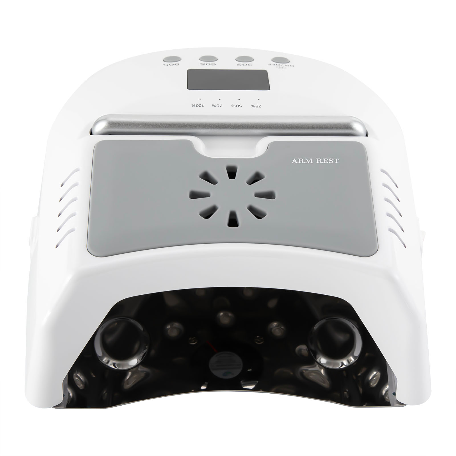 Miumaeov UV Led Nail Lamp Cordless, 72W UV Lights for Gel Nails with Fan, Rechargeable Nail Dryer with Portable Handle Perfect for Salon Home Nail Art (White)