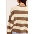 thumbnail image 7 of La Miel Striped Round Neck Long Sleeves Loose Fit Sweater-Rosa Apparel, 7 of 7