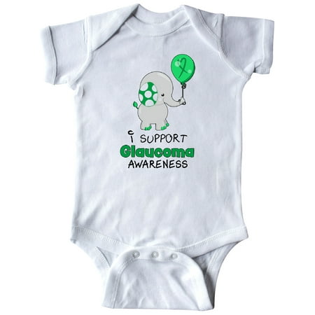 

Inktastic I Support Glaucoma Awareness Elephant and Balloon Gift Baby Boy or Baby Girl Bodysuit