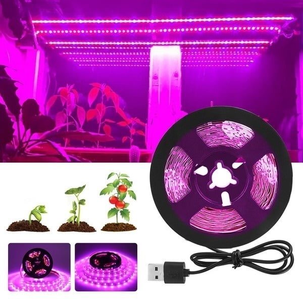 Details about   3metre 180LEDs Waterproof Plant Grow Strip Light USB Flower Dimmable Tape Lamp 