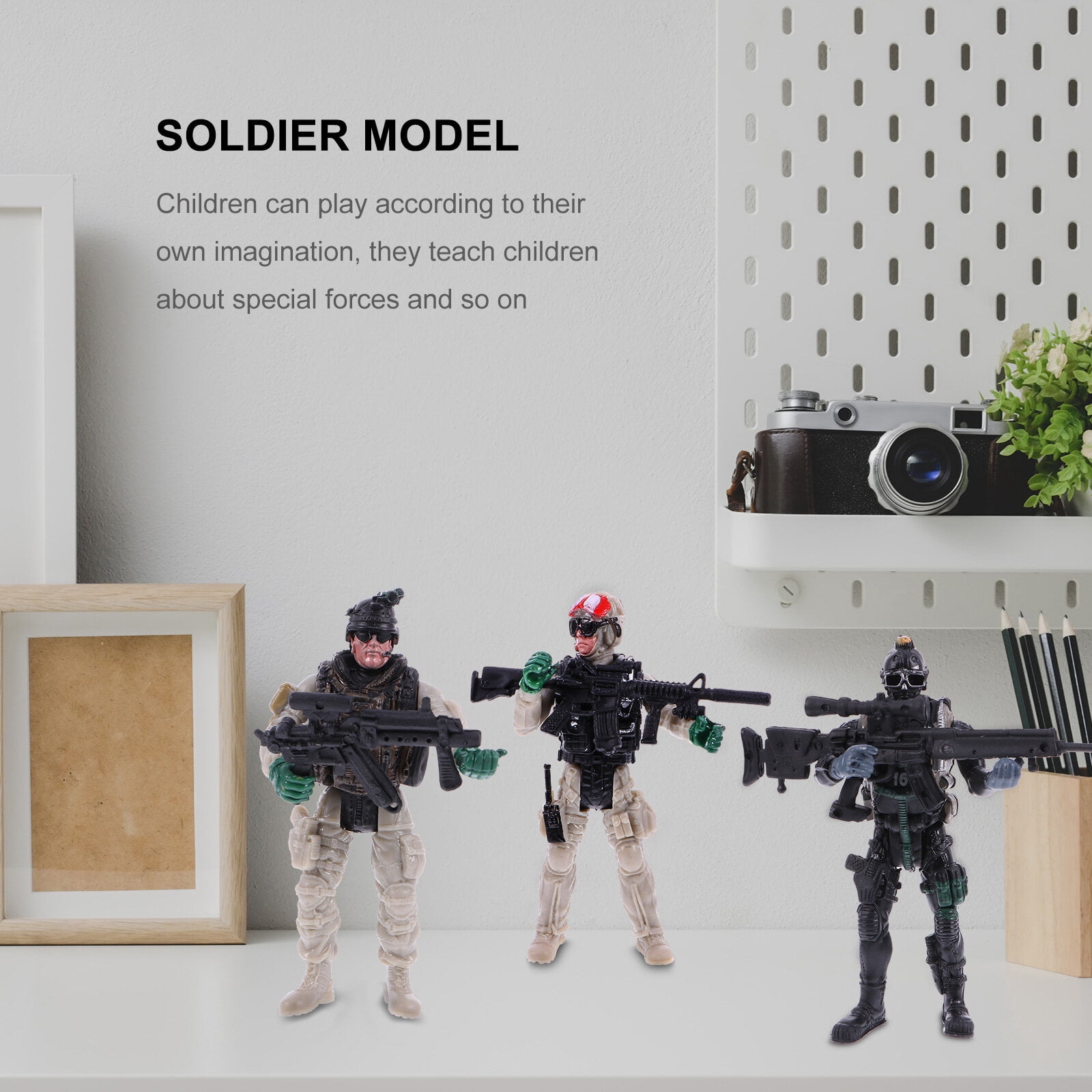 Figurine articulée de soldat des forces spéciales à l'échelle 1/25 avec articulation flexible, idéale pour les collectionneurs, les adolescents et les adultes pour afficher, simulations de combat et Figurine articulée de soldat des forces spéciales à l'échelle 1/25 avec articulation flexible, idéale pour les collectionneurs, les adolescents et les adultes pour afficher, simulations de combat et