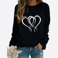 thumbnail image 2 of VKOYWKM Valentine Tops for Women Long Sleeve T-Shirts Love Heart Graphic Tees Crew Neck Loose Fit Holiday T-Shirts Valentines Day Gifts Tops, 2 of 4