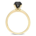 thumbnail image 6 of 1-1/2 Carat T.W. Black Diamond 14k Yellow Gold Solitaire Engagement Ring, 6 of 7