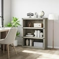 thumbnail image 7 of Jojoka 3 Tier Bookcase, Farmhouse Book Shelf with Storage Open Display Bookshelves, 40" Low Book Case Wooden 3 Shelf Bookcase Home Decor Furniture for Home Office, Living Room, Bed Room - Grey, 7 of 7