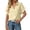 Jaune, variante sur GPOECD Chemises pour Femmes Coupe Ample Manches Courtes Blouse Décontractée à Rayures Col en V avec Poche Haut pour Femmes Style Décontracté Hauts Décontractés pour Femmes Bleu Marine,G
