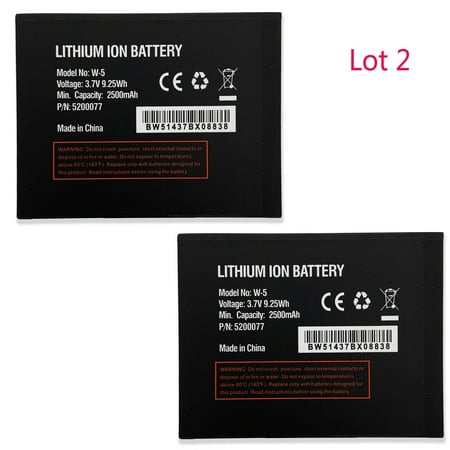 Lot2 ReplacementBattery For Mobile WiFi Hotspot Netgear AirCard 770S 771S W-5 W5