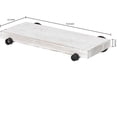 thumbnail image 2 of MyGift 16 inch Rectangular Wall-Mounted Wood Shelves with Black Metal Pipe Brackets, White, 2 of 6