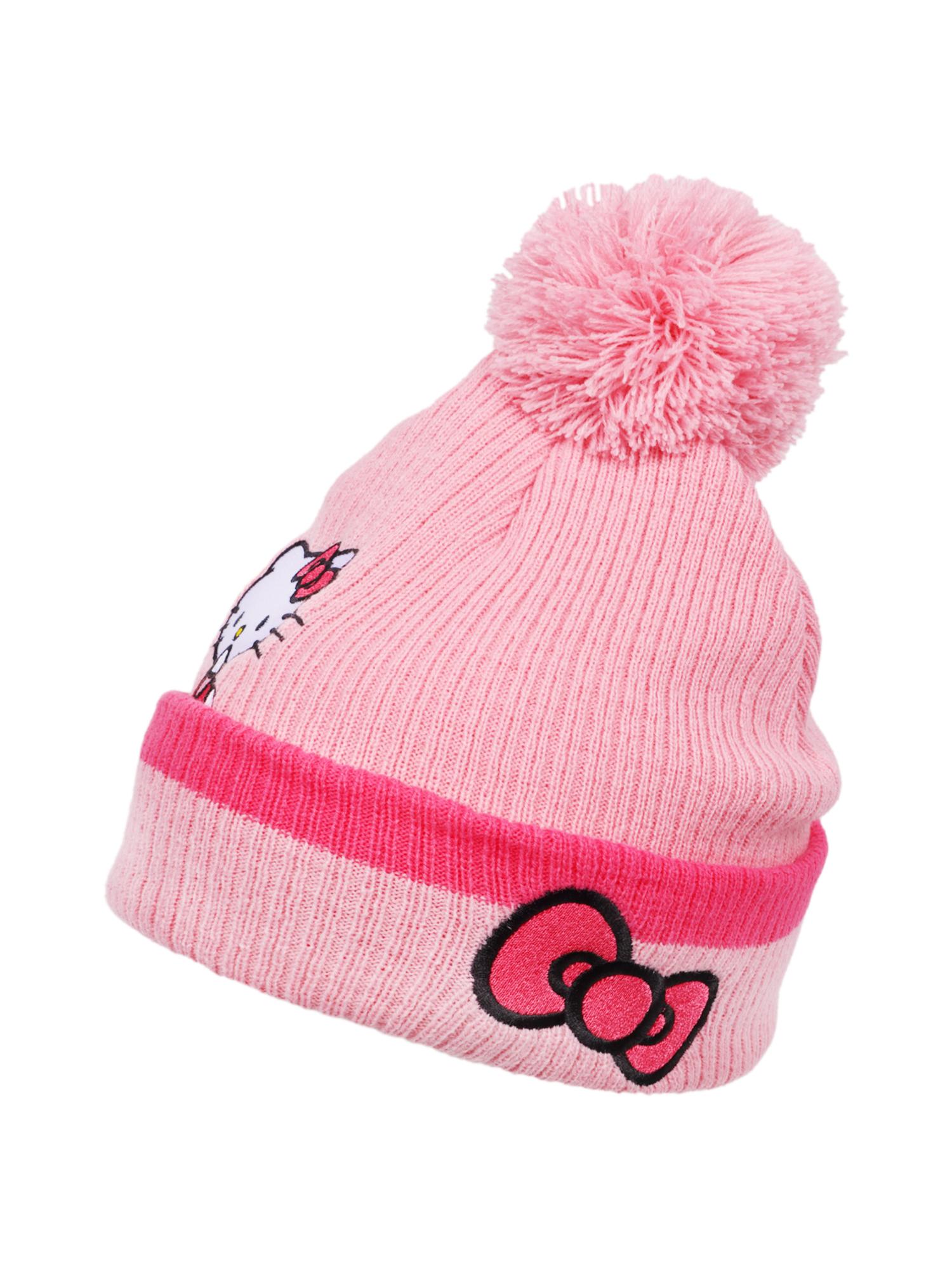 Hello Kitty Pink Bow Beanie and Scarf 2pc Set