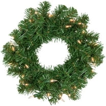 Northlight Pre-Lit Deluxe Dorchester Pine Small Artificial Christmas Wreath - 16" - Clear Lights