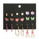 thumbnail image 4 of 9 Pares De Aretes Pendientes De De Mariposa Para Mujer Pendientes Colgantes De Moda Para Mujer Hugo Pendientes de perno de cristal para mujer, 4 of 9