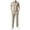 *Khaki, variant on VBVC Men's 2 Piece Business Outfit Set with Pockets,Collared Short Sleeve Shirt and Drawstring Pants For Men,Black,M-4XL